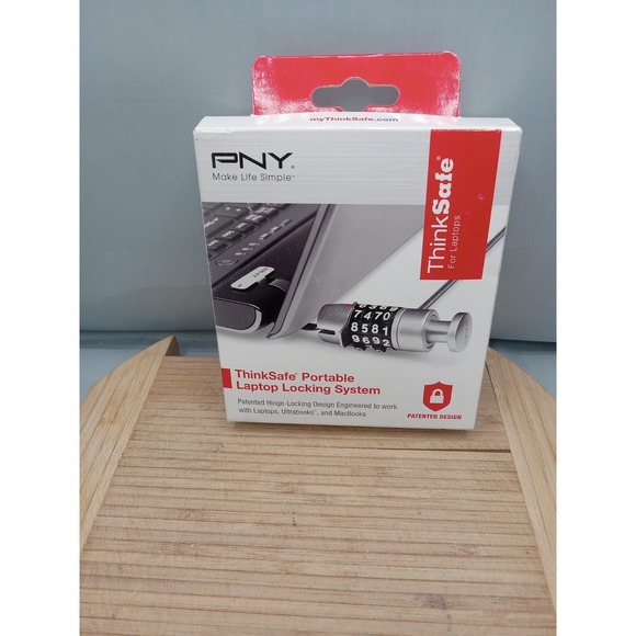 NEW PNY ThinkSafe Portable MacBook Locking System P-TSUL1-RB Lock 2012 Red Box‎ - Picture 2 of 5